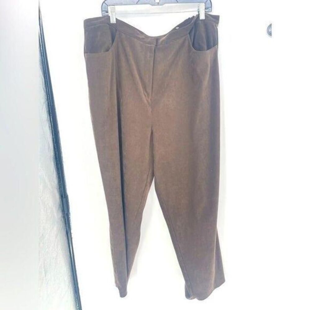 Casual corner, annex women's brown suede pants size 18‎ W